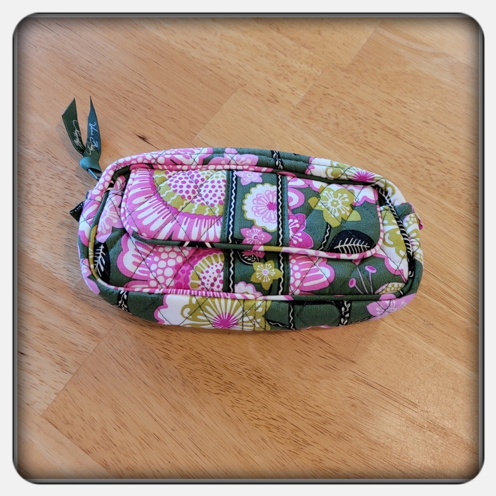 EUC Vera Bradley Vintage Olivia Pink Mirrored Cosmetic Bag